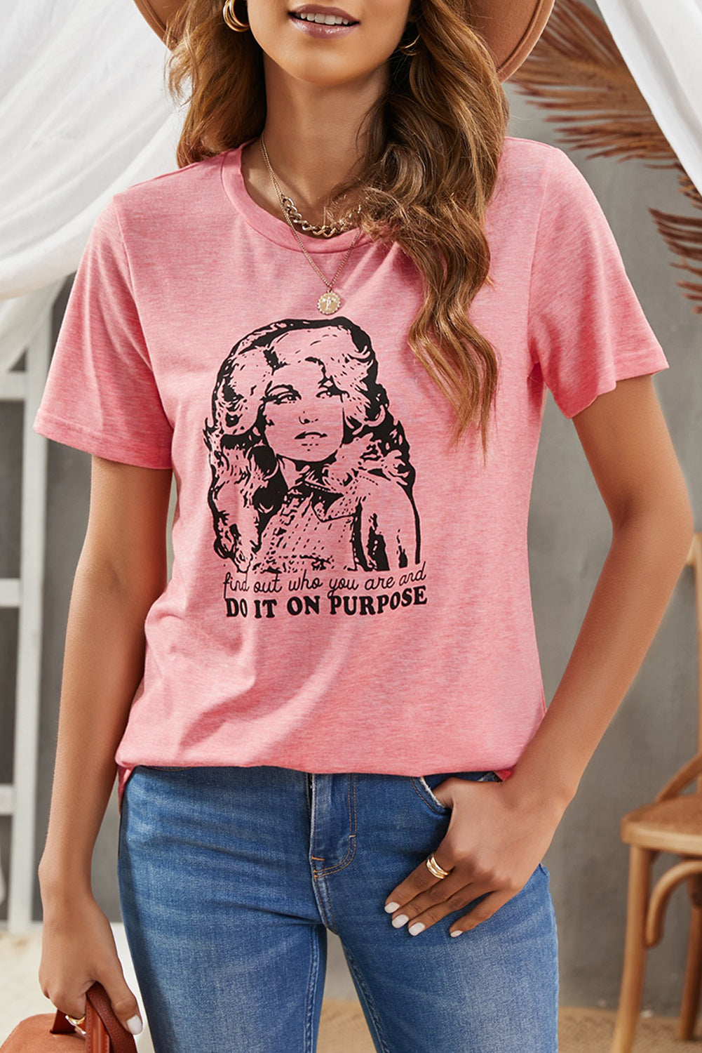 Dolly Parton “Do It On Purpose“ Pink T-Shirt