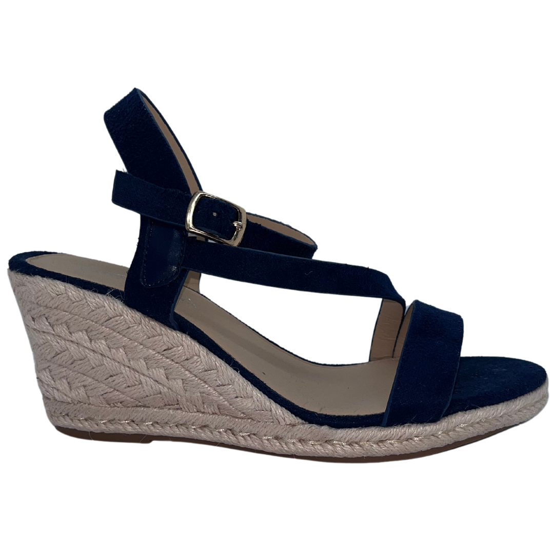 Navy crossover wedges