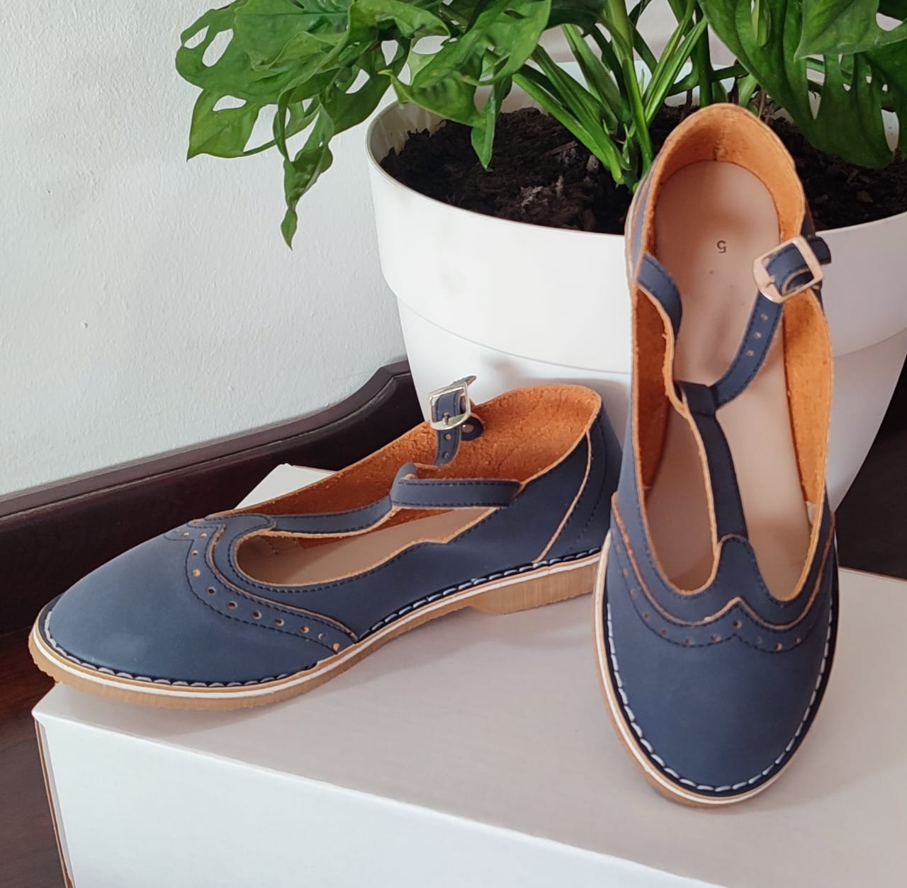 Navy Leather Dolly