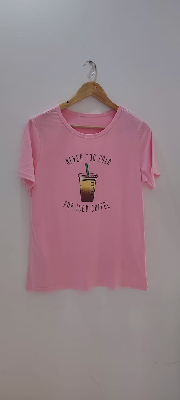 Never Too Cold For Iced Coffee T-Shirt