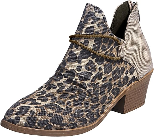 Leopard Printed Fashionable Boots