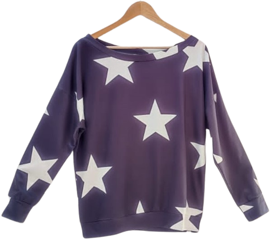 Grey and white star sweater